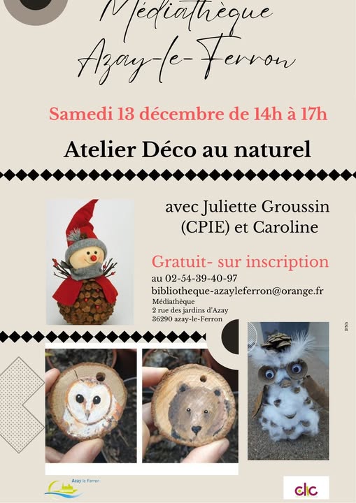 Atelier décorations d’hiver au naturel