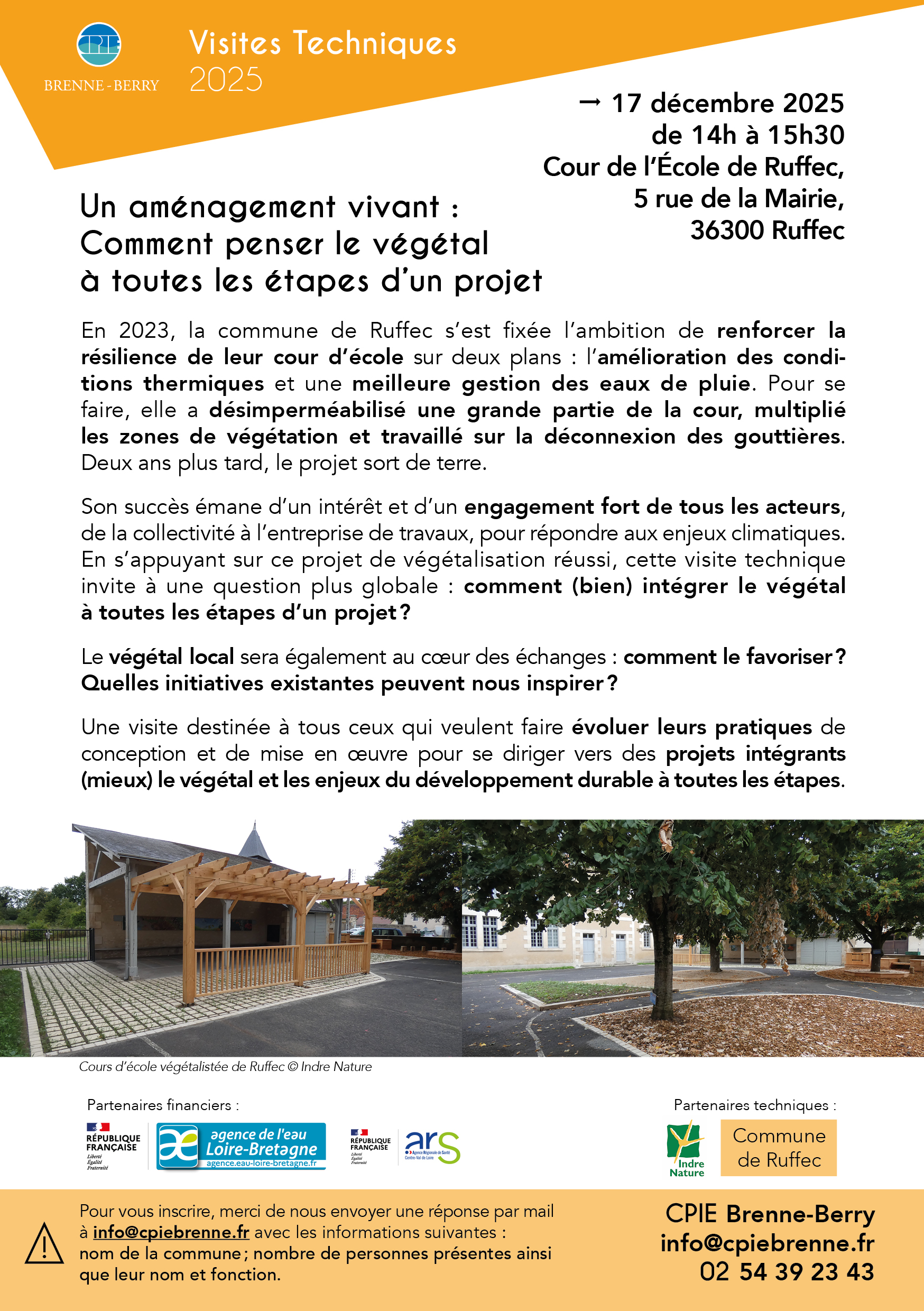 Visite technique | Un aménagement vivant : comment penser le végétal à toutes les étapes d’un projet ? (Ruffec)